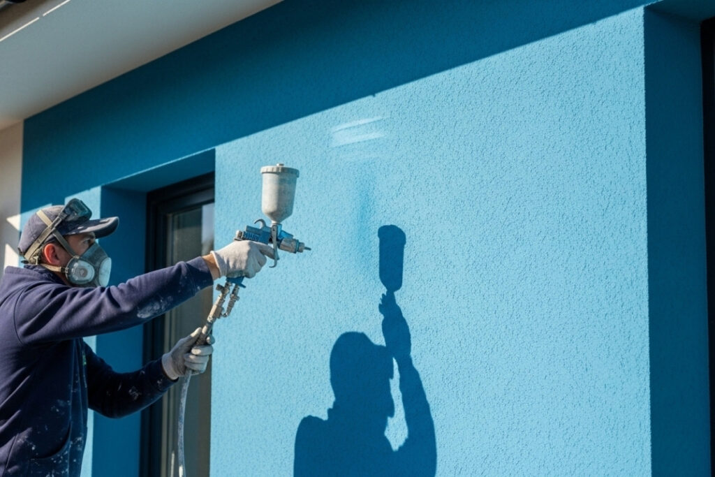 Casa residencial na Vila Califórnia com aplicação de textura design e acabamento técnico da Big Texturas.